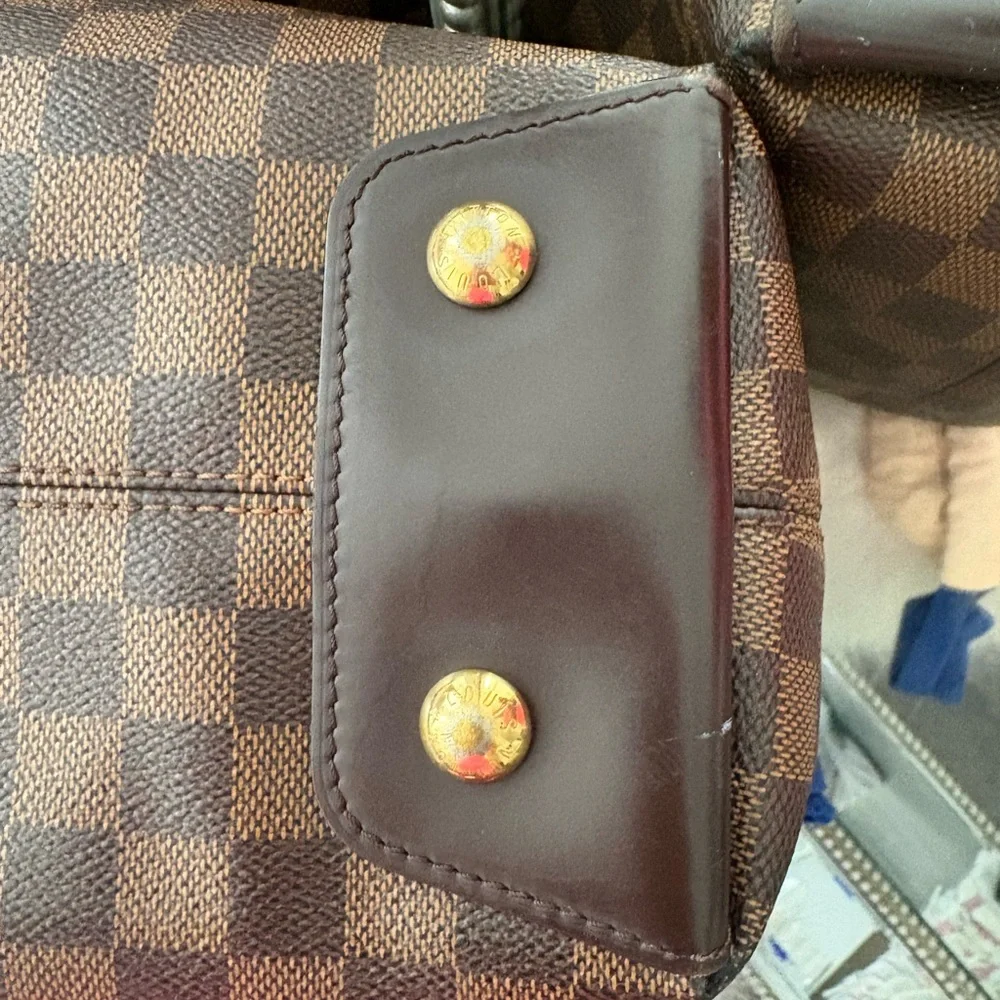 Brown Checkered Women's Bag